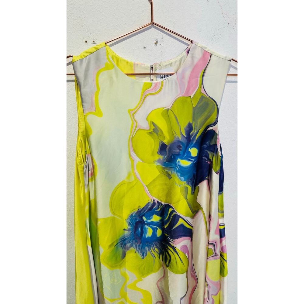 MISA Los Angeles Multicolored Abstract Floral Ruffle Smocked Waist Sylvie Dress - Picture 5 of 16
